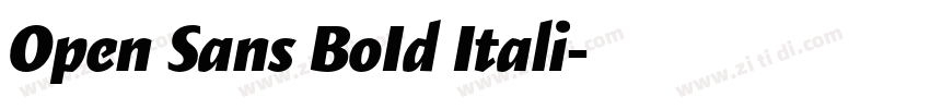 Open Sans BoId Itali字体转换